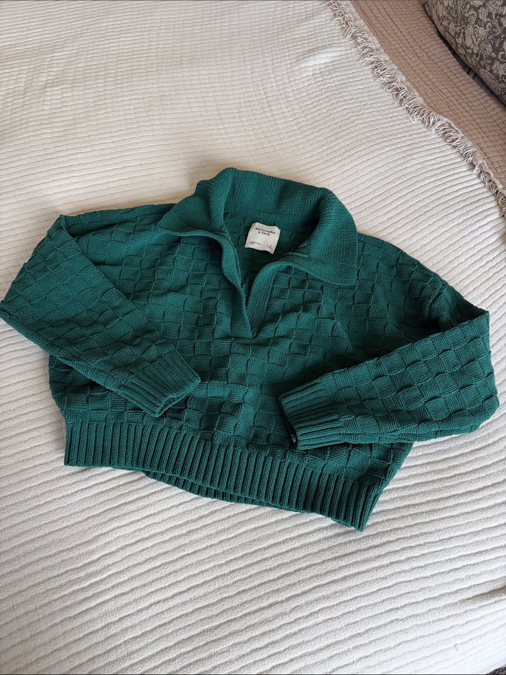Abercrombie & Fitch Collared Knit Sweater